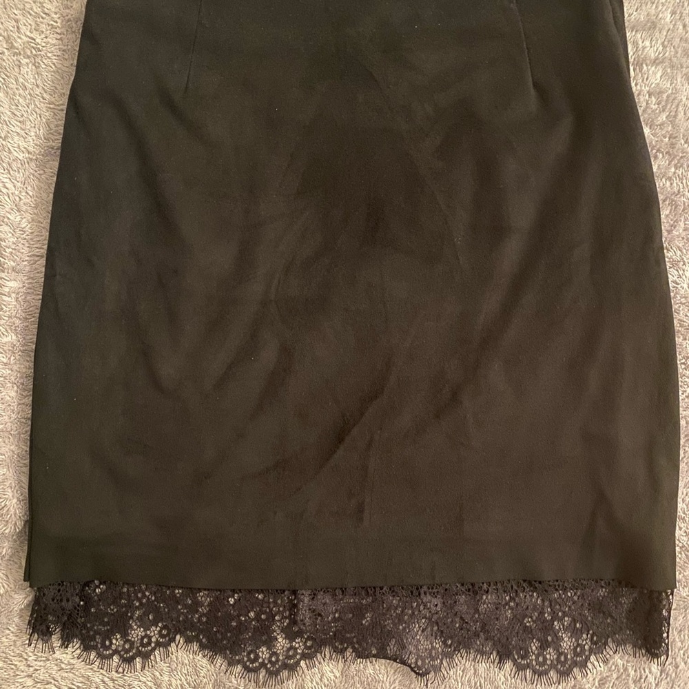 H&M Suede Lace-Up Mini Skirt